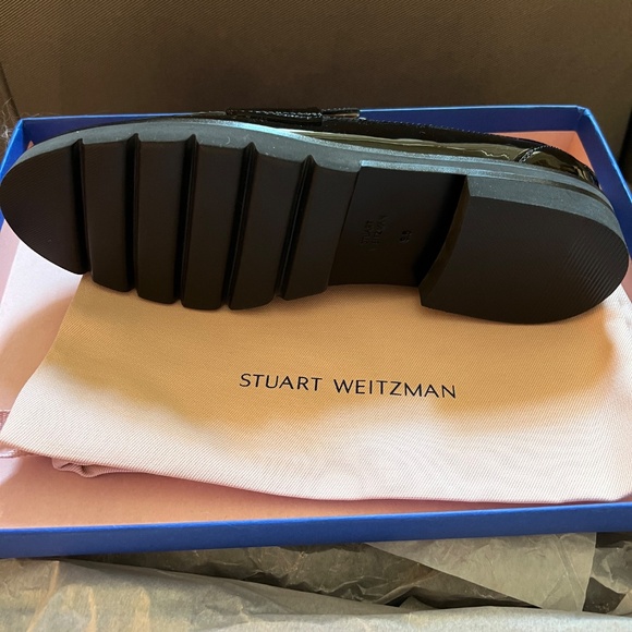 Stuart Weitzman Adrina Black Patent Leather Loafers 9.5 B - Picture 9 of 12